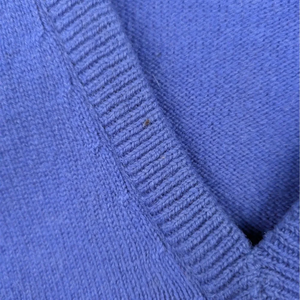 VTG‎ Pringle of Scotland Sweater Men M Blue Nick Faldo Pure Wool V-Neck 90s Golf